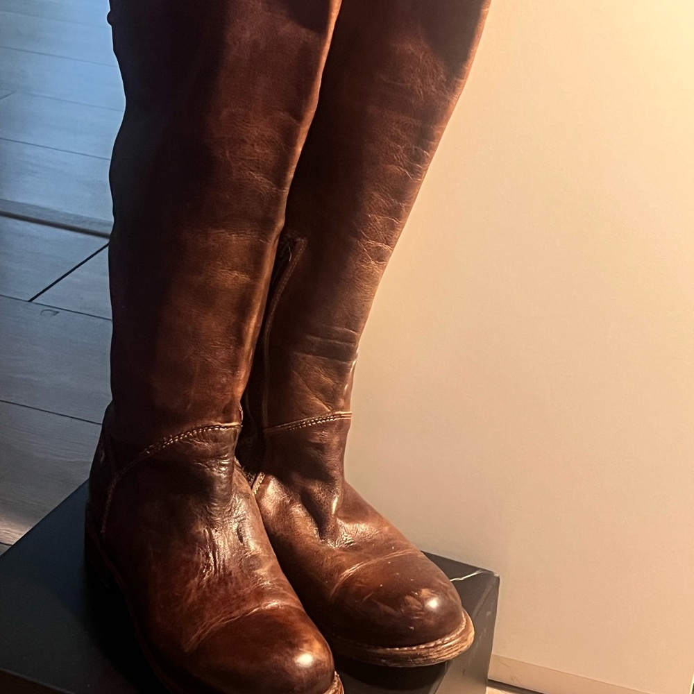 Bed Stu Brown Over the Knee Boots